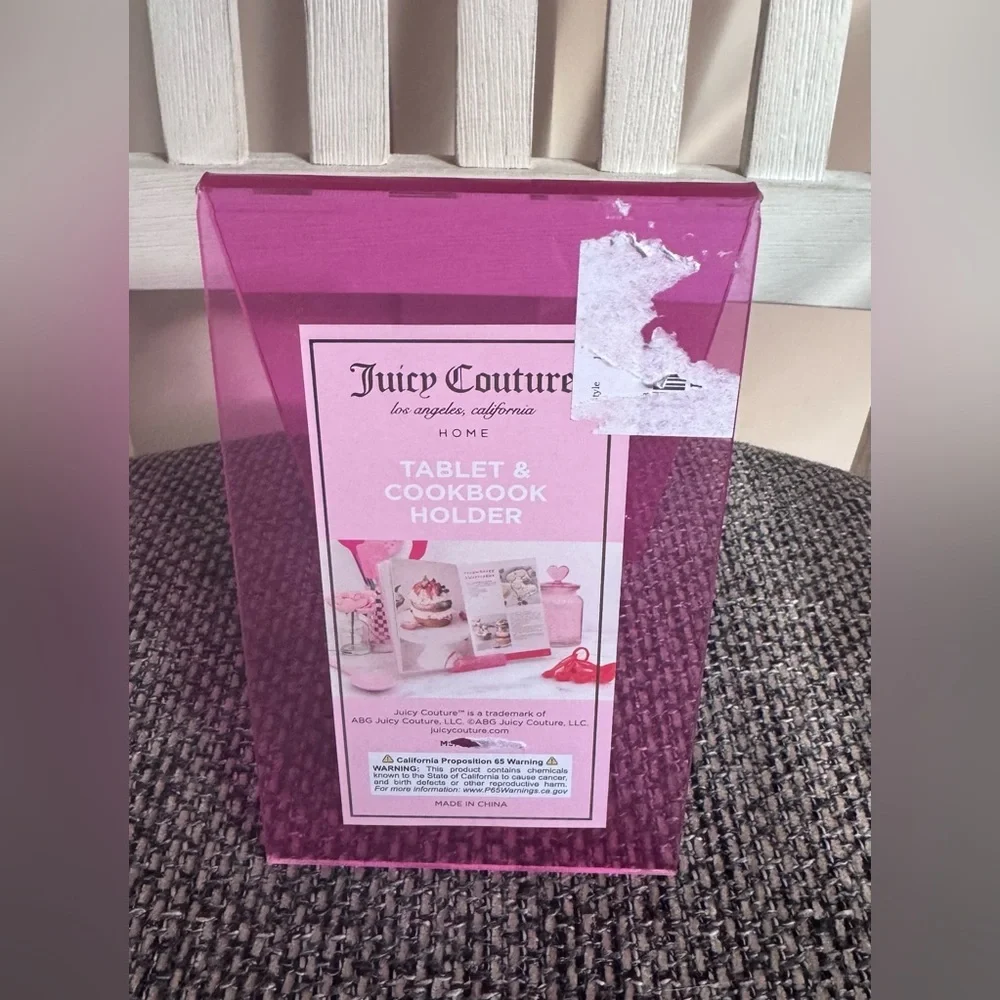 Juicy Couture Pink Acrylic Tablet & Cookbook Holder